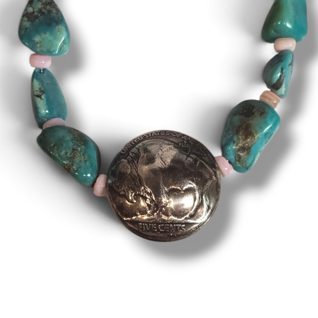 Reversible Indian Head/Buffalo Nickel Necklace