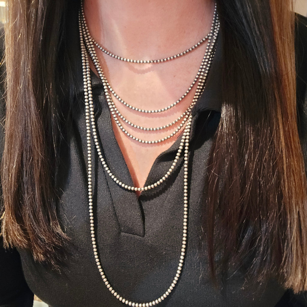 3mm Sterling Pearl Necklace (Various Lengths)