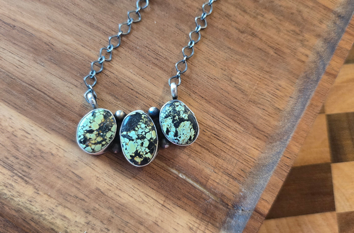 Black Jack and Sterling Necklace