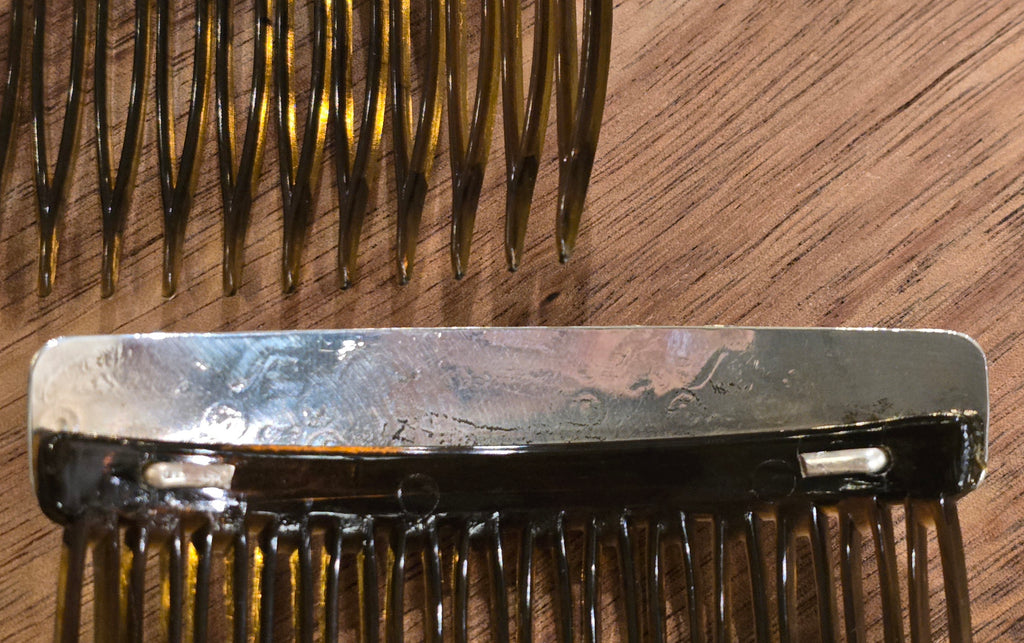 Jolene Begay Kingman Turquoise & Sterling Hair Comb Set