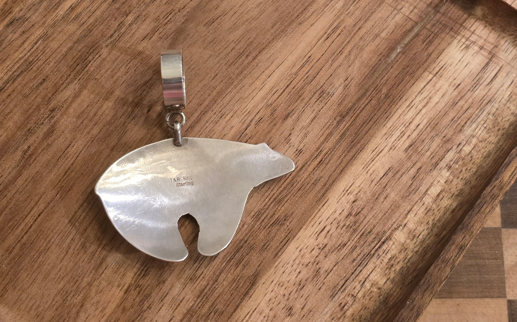 T&R Singer Bear Sterling Pendant
