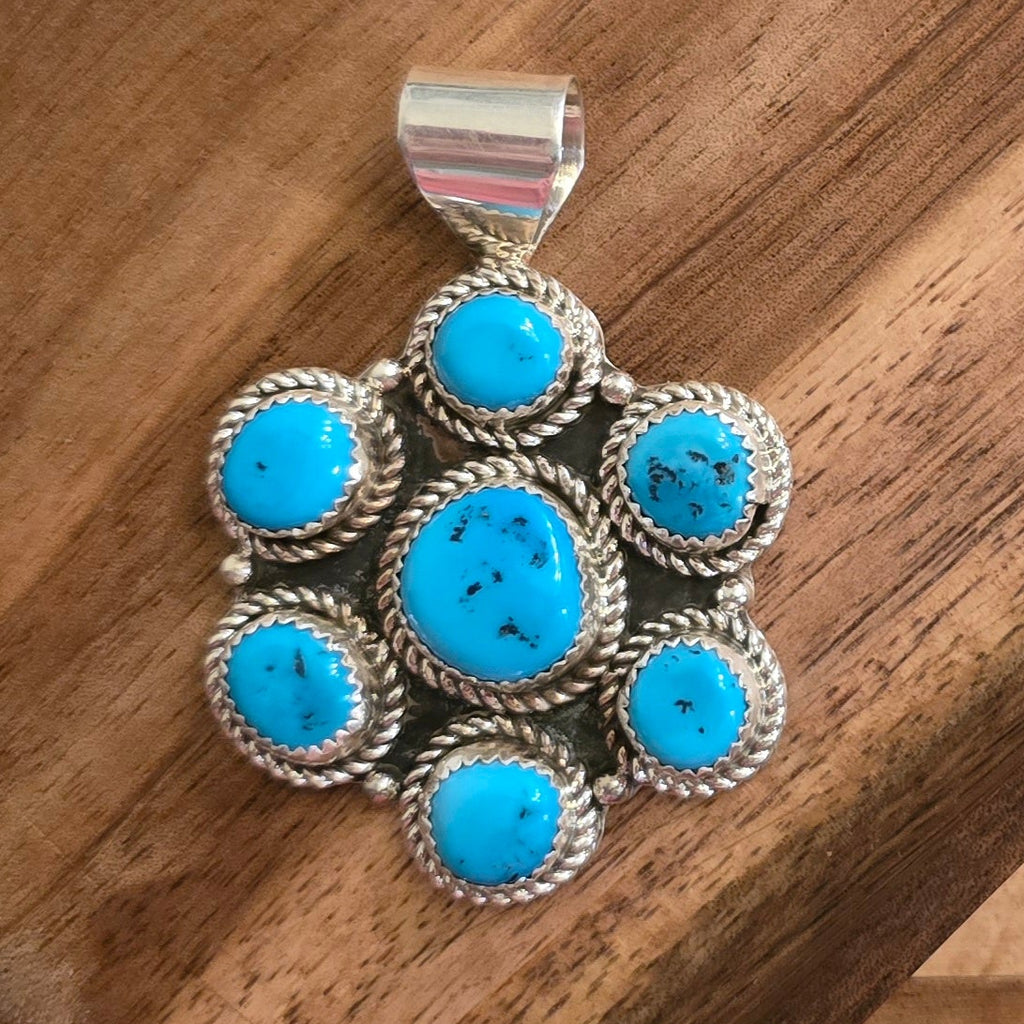 Sleeping Beauty Turquoise & Sterling Pendant