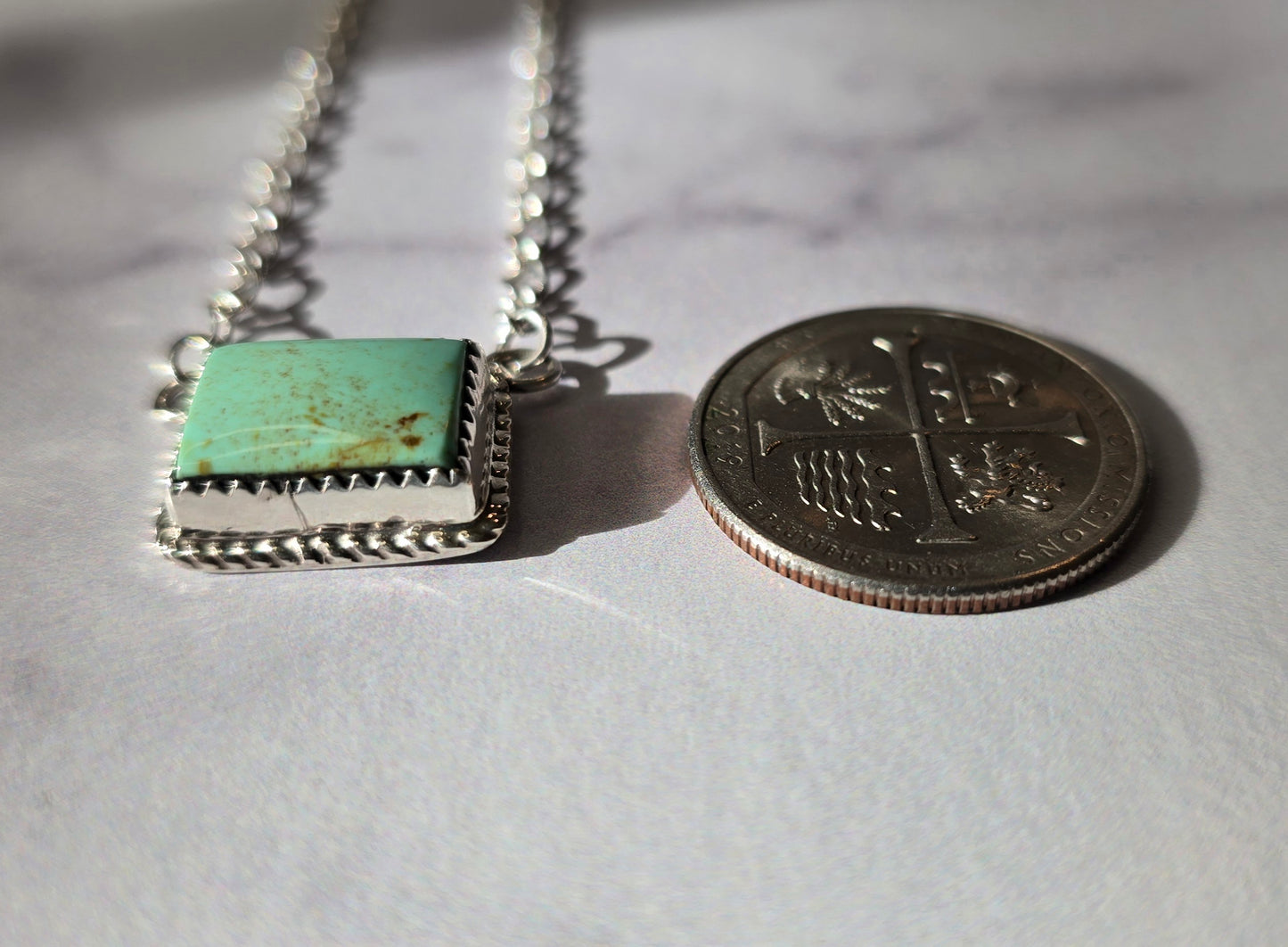 Kingman Turquoise and Sterling Necklace
