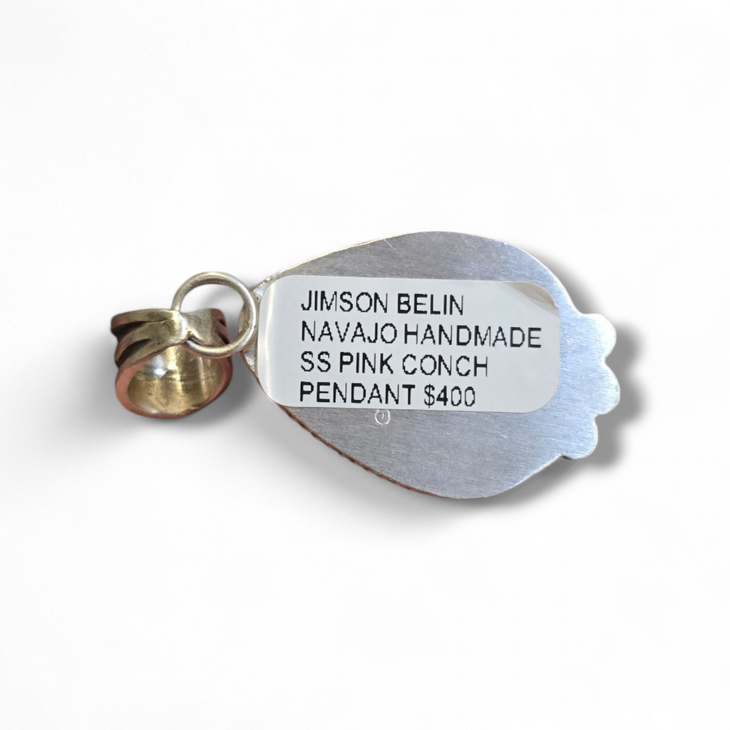 Jimson Belin Pink Conch & Sterling Pendant