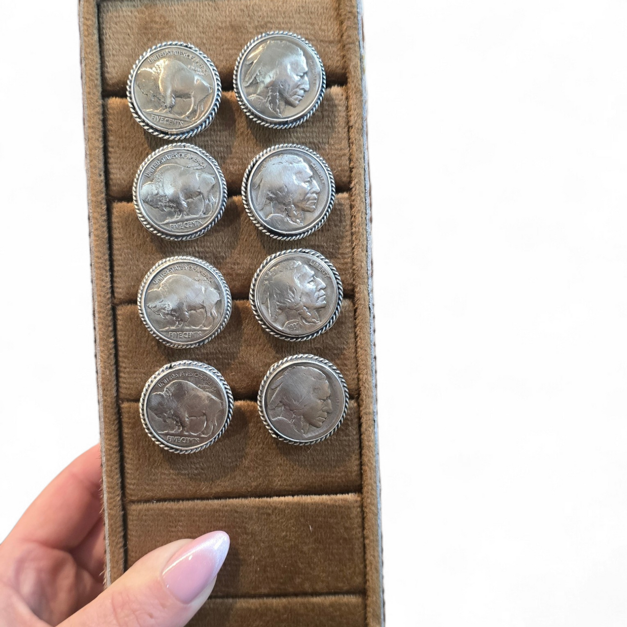 Buffalo Nickel or Indian Head Nickel Sterling Rings