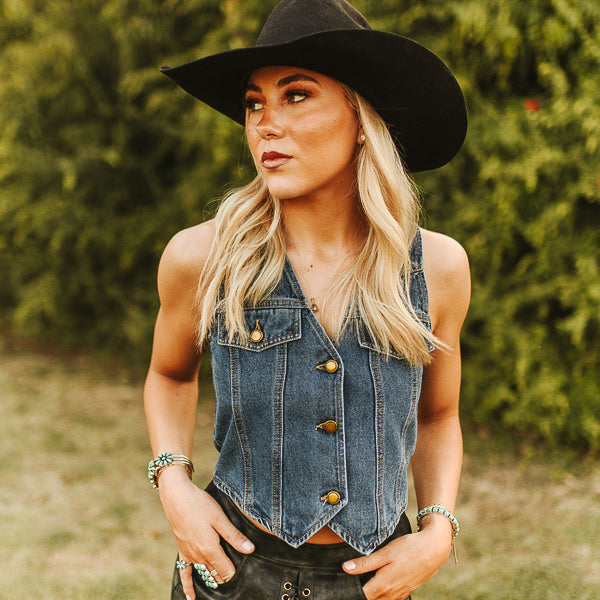 Denim Corset-style Vest