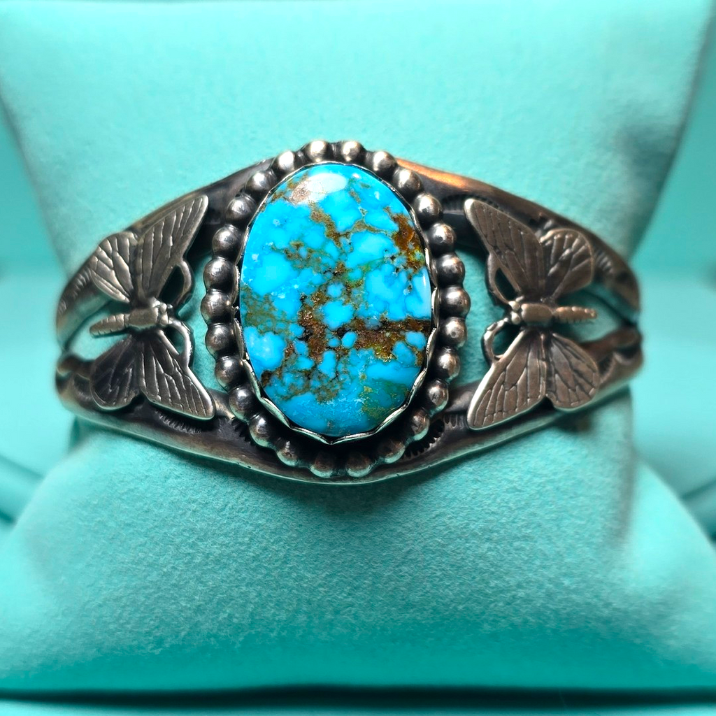 Darrin Livingston Waterweb Kingman Turquoise Butterfly Cuff