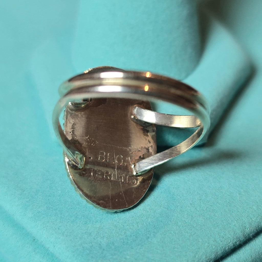 Begay Pink Conch & Sterling Ring Size 6.75