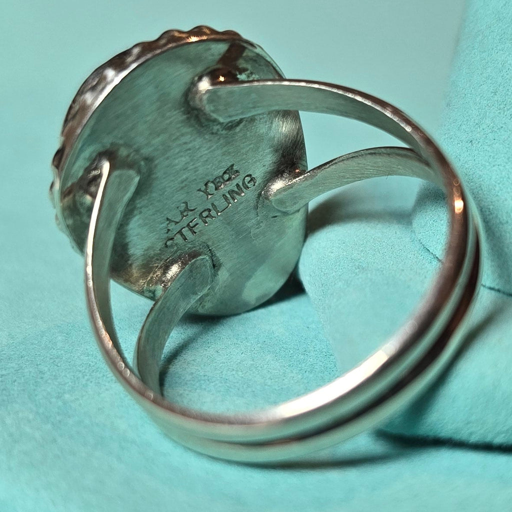 Alberta Yazzie Sonoran & Sterling Ring Size 8.5