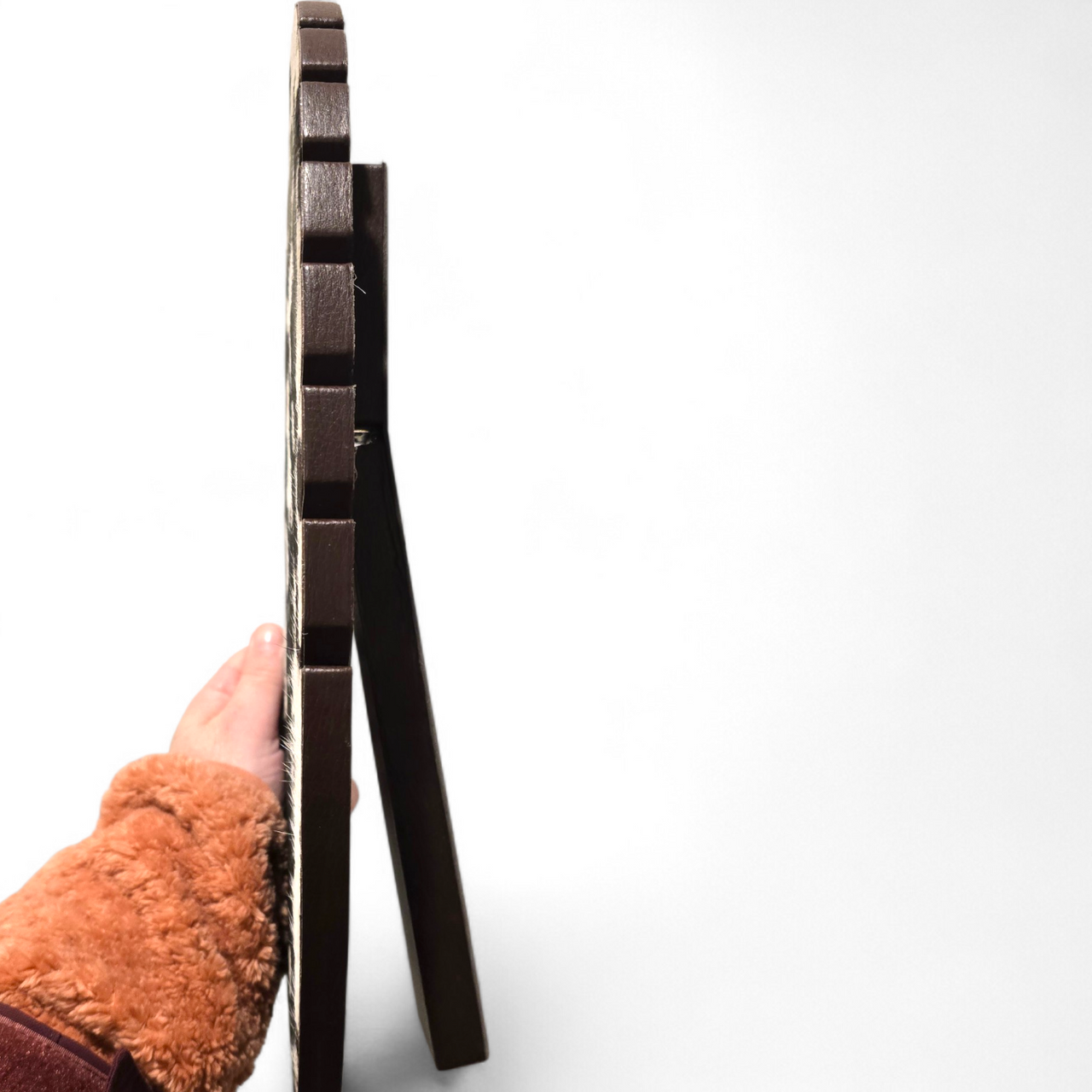 Hide & Leather Necklace Holder Display B11