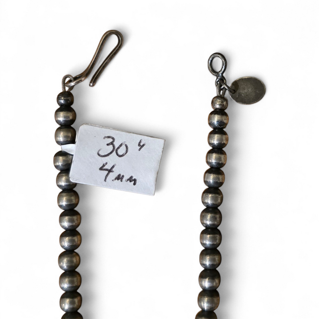 4mm Sterling Pearl Necklace (Various Lengths)