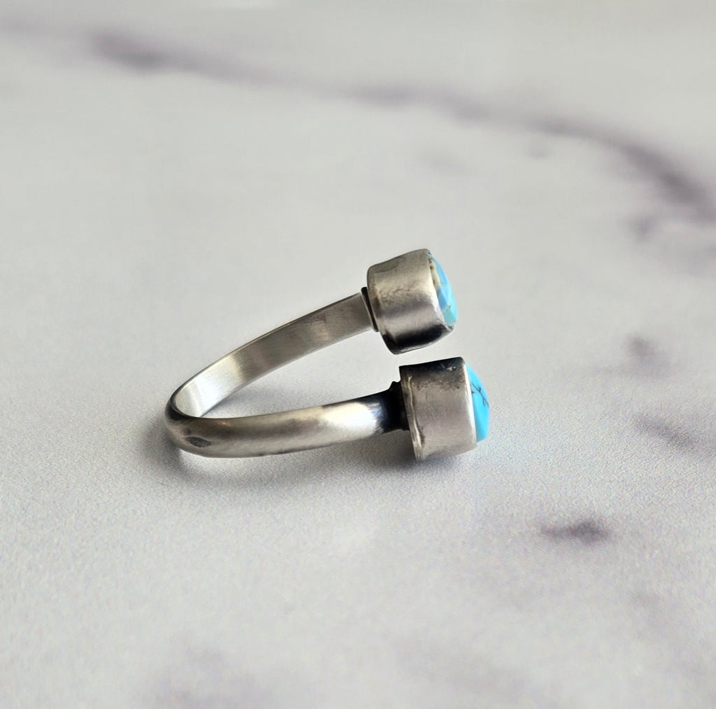 Golden Hills Turquoise and Sterling Adjustable Ring