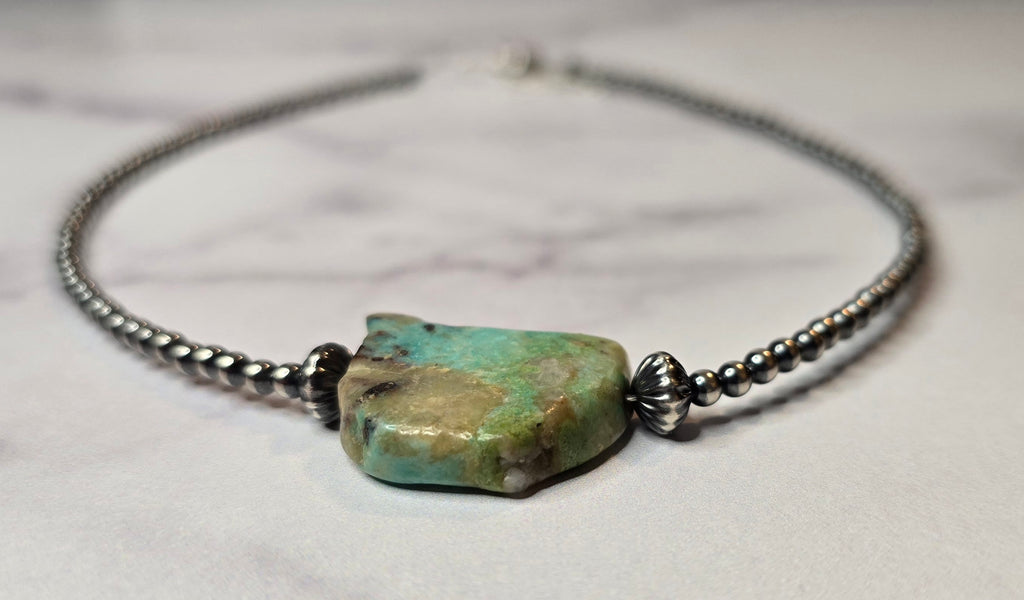 Turquoise and Sterling Choker