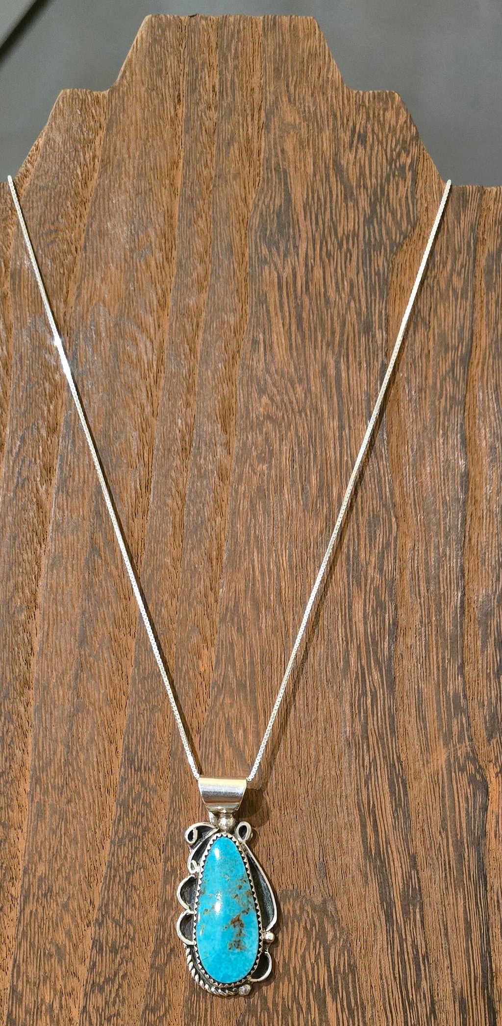 Kingman Turquoise & Sterling Pendant