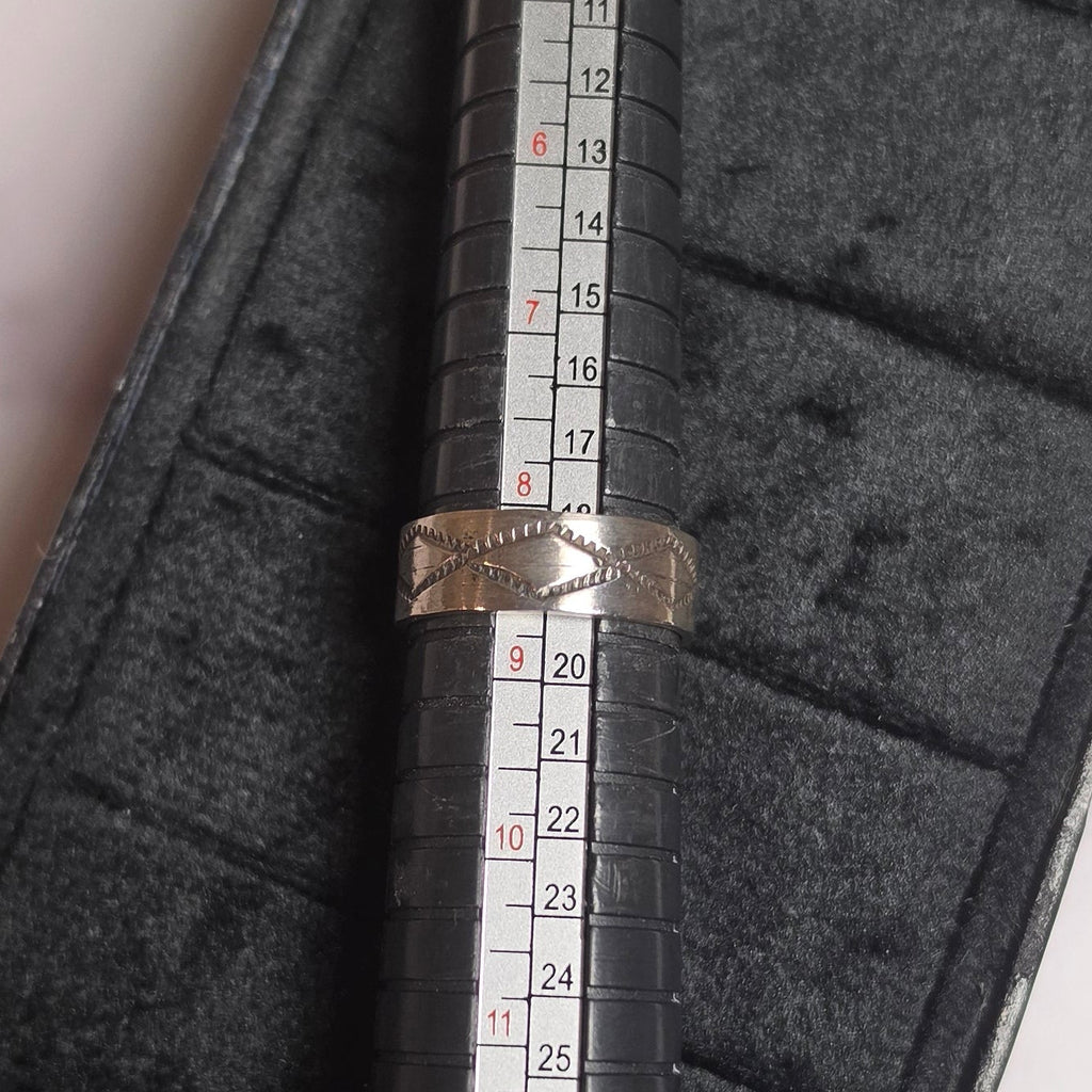 Native Made Sterling Band Size 8.5