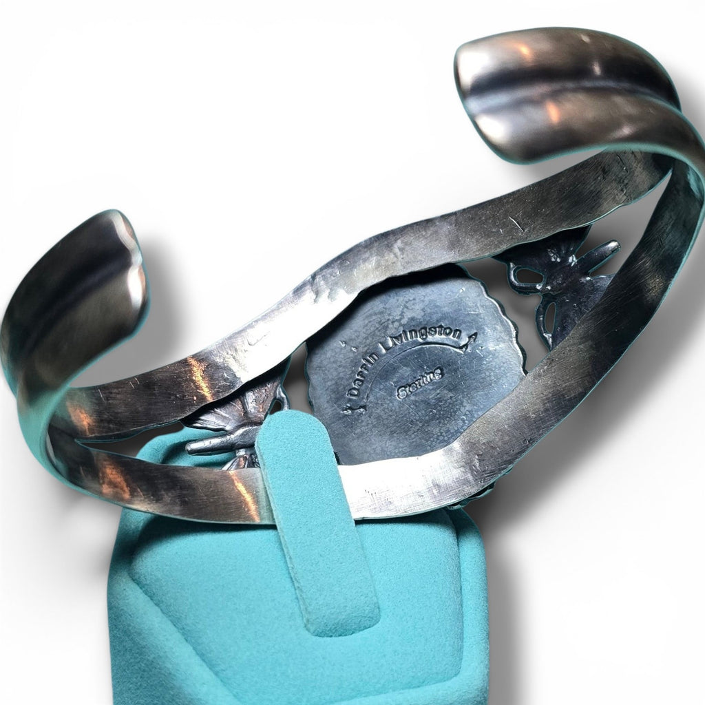 Native Made Waterweb Kingman Turquoise Butterfly Cuff