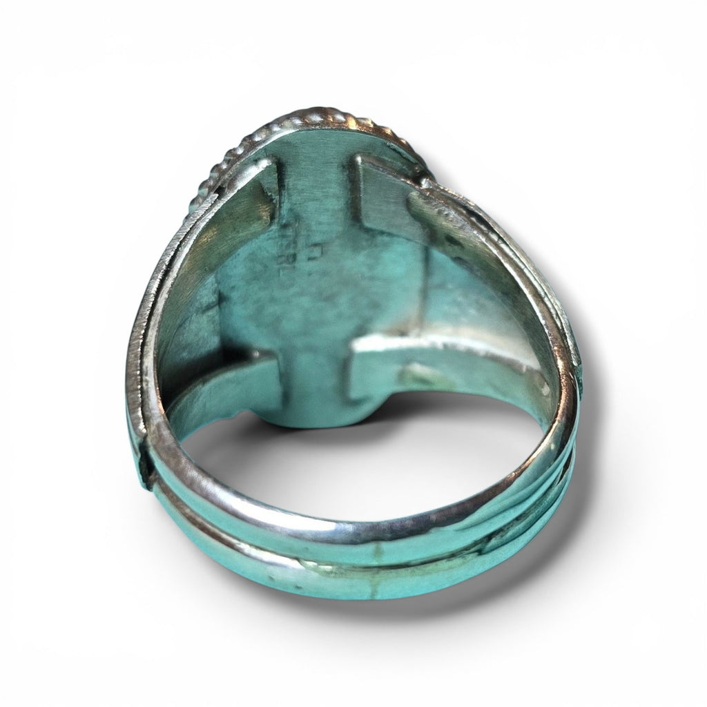 Native Made Royston Turquoise & Sterling Ring Size 10