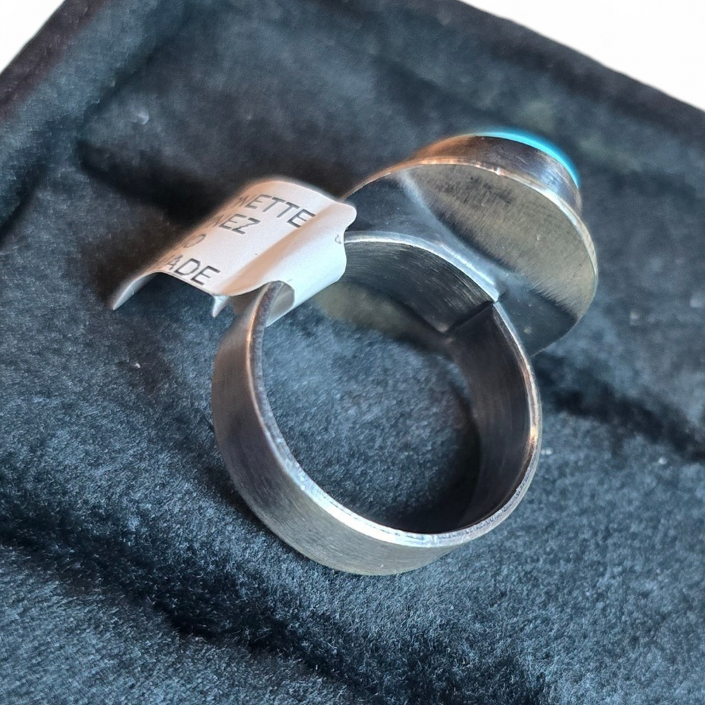 Antoinette Martinez Kingman Turquoise & Sterling Adjustable Ring