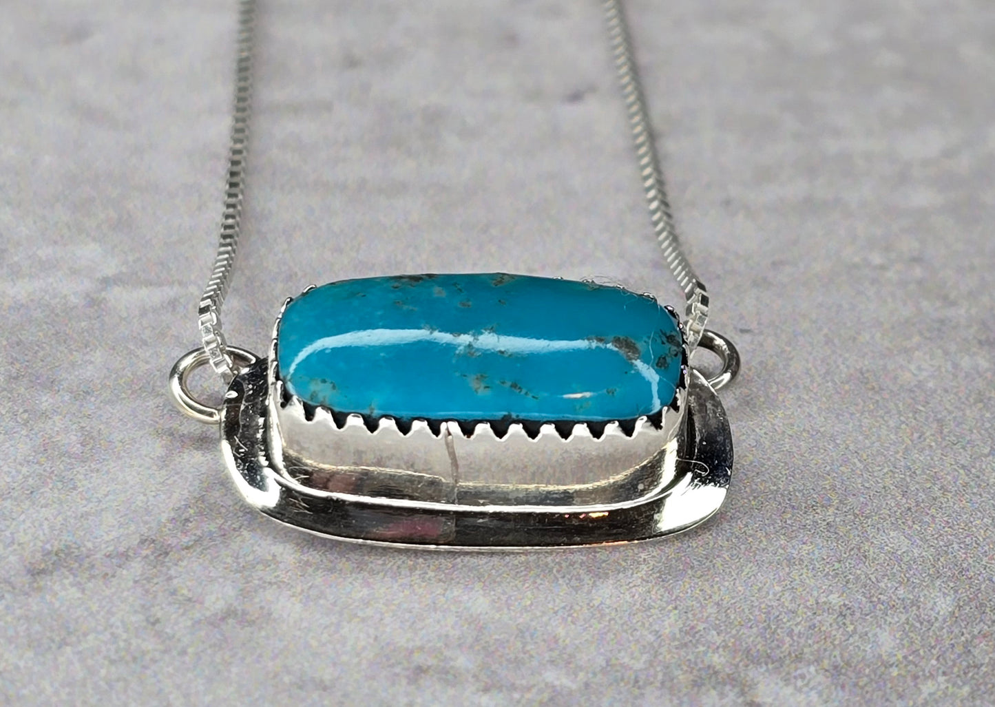 Kingman Turquoise and Sterling Necklace