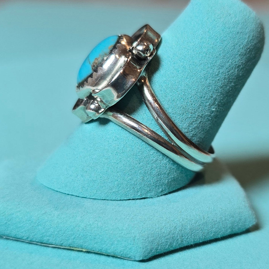 Calvin Tom Turquoise & Sterling Ring Size 9.5