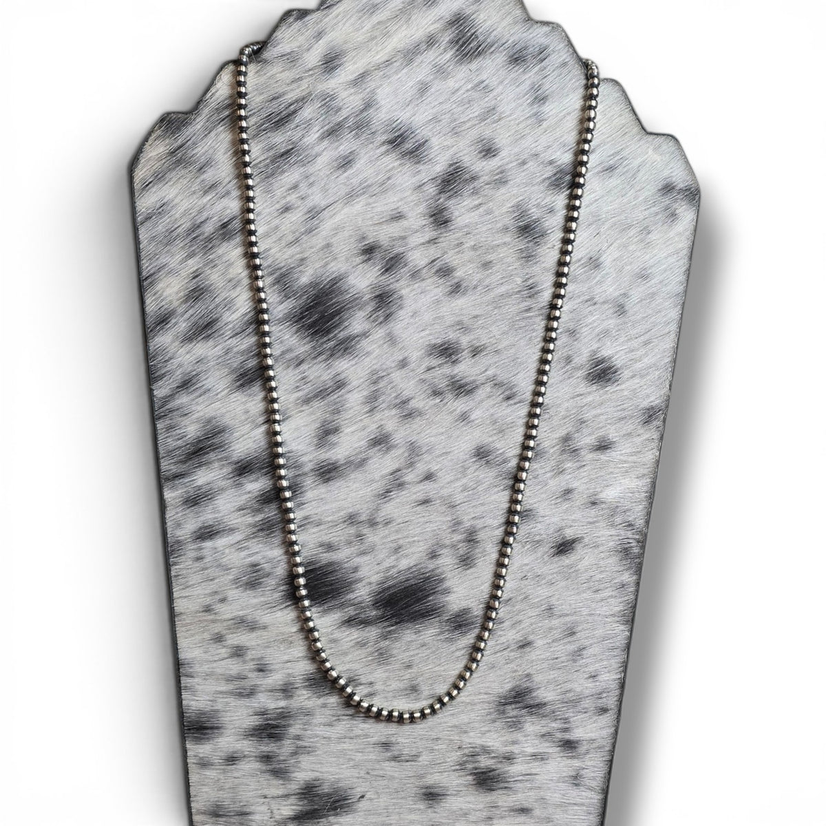 4mm Sterling Pearl Necklace 24 inches