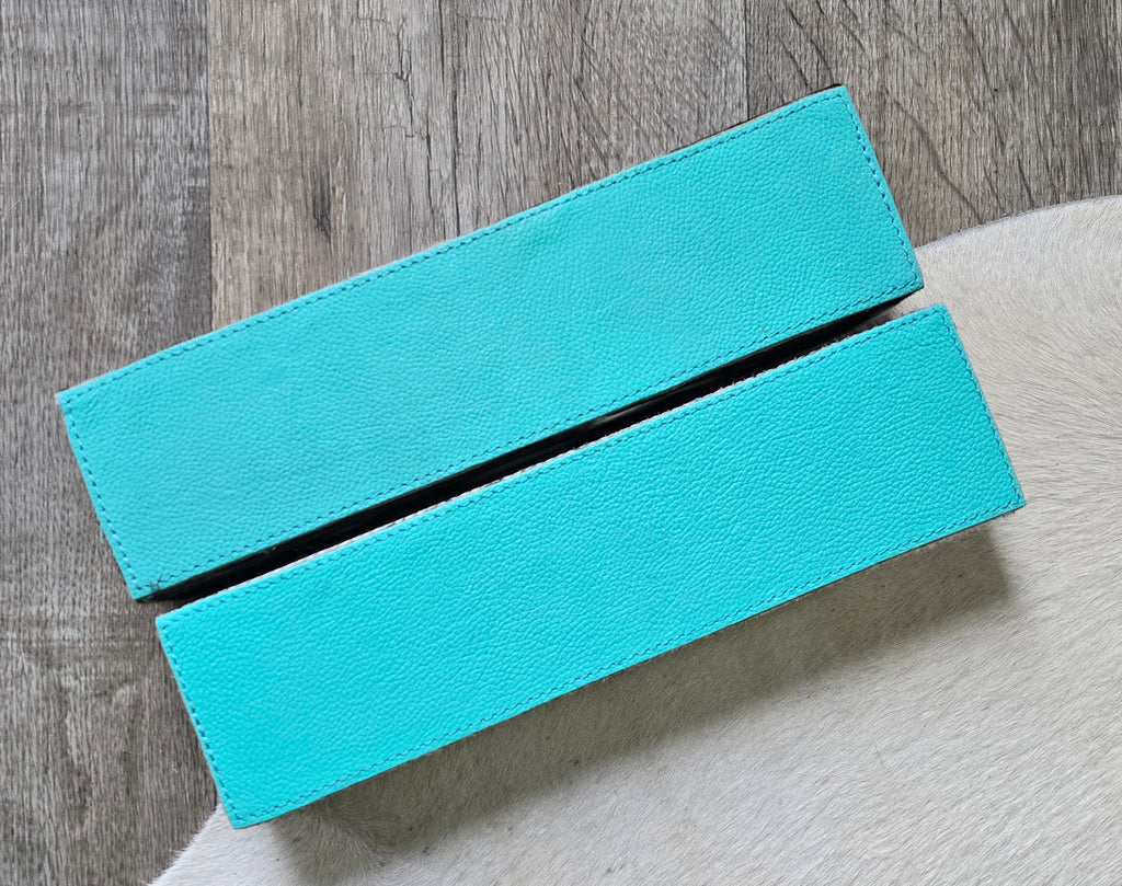 Black & White Hide & Leather (Bottom) Ring Holder