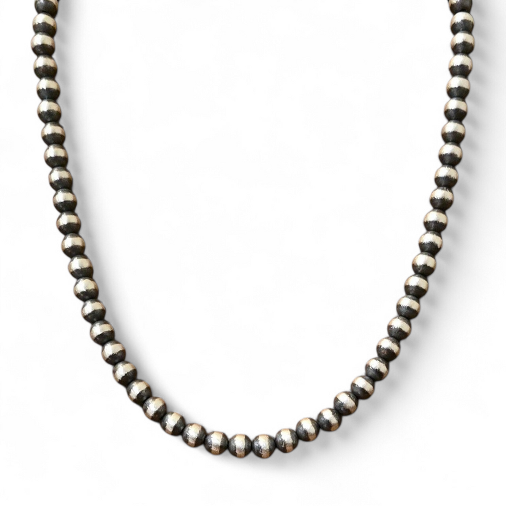 6mm Sterling Pearl Necklace 16 inch