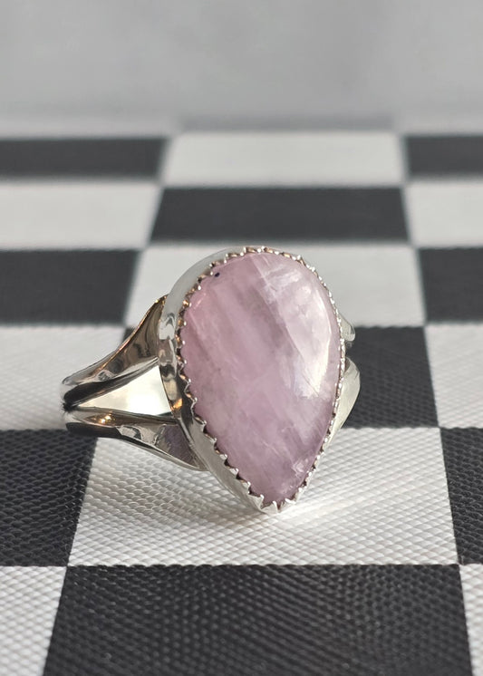 Kunzite and Sterling Ring Size 9