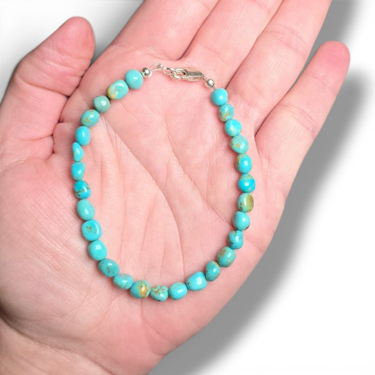 Turquoise & Sterling Bracelet 7.5 inches