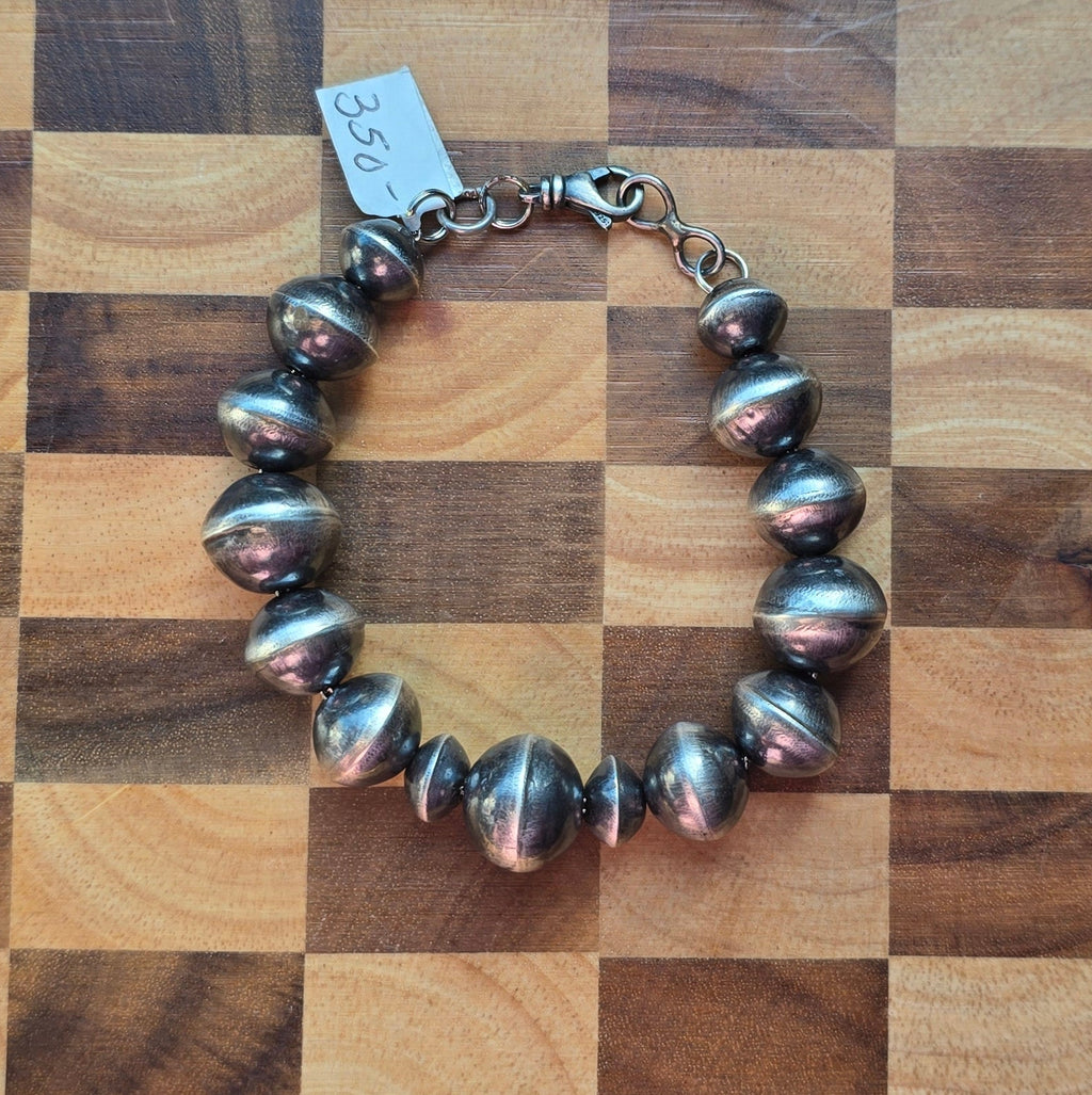 14 & 13mm Handmade Navajo Pearl Bracelet 8 inches