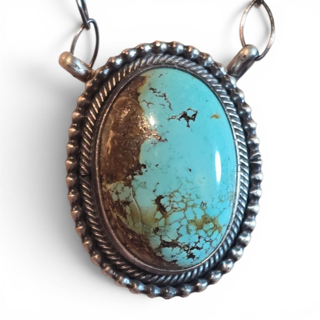 Native Made Royston Turquoise & Sterling Necklace