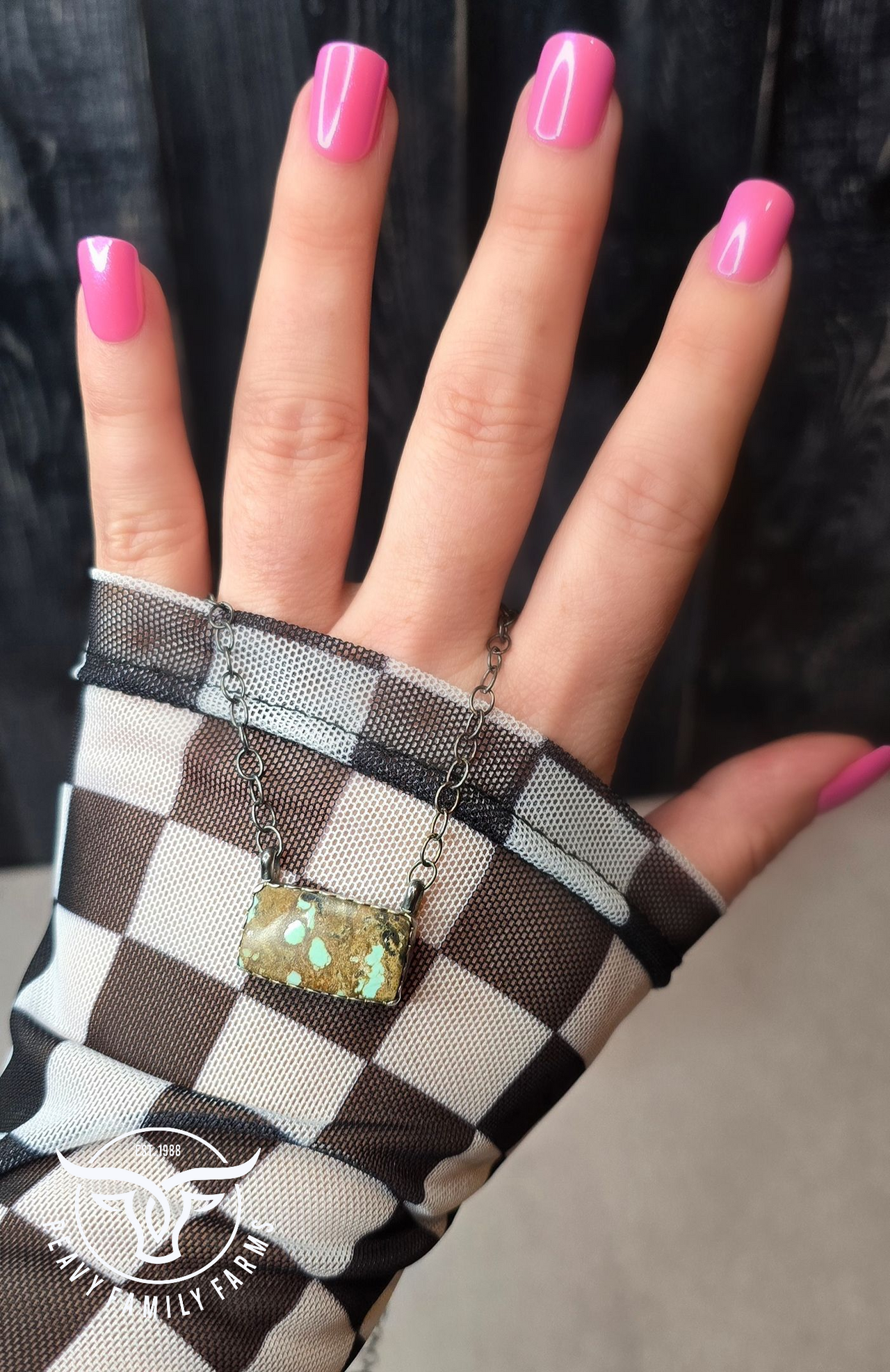 Mine #8 Turquoise and Sterling Necklace