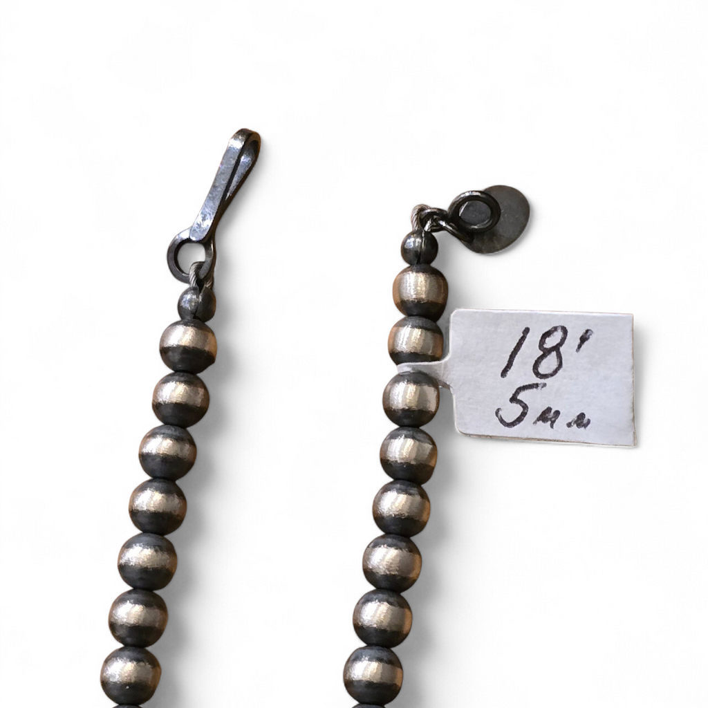 5mm Sterling Pearl Necklace 18 inch