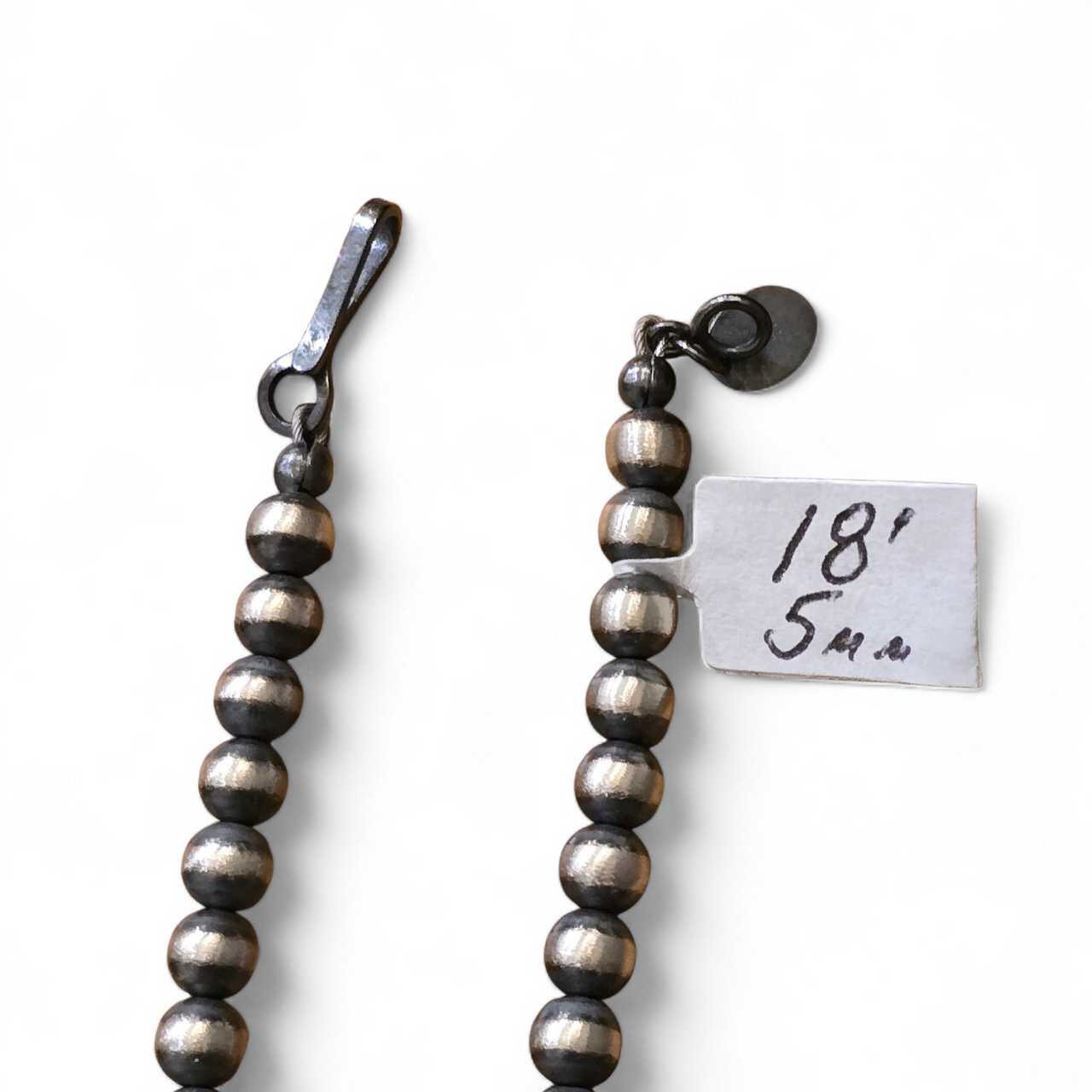 5mm Sterling Pearl Necklace 18 inch