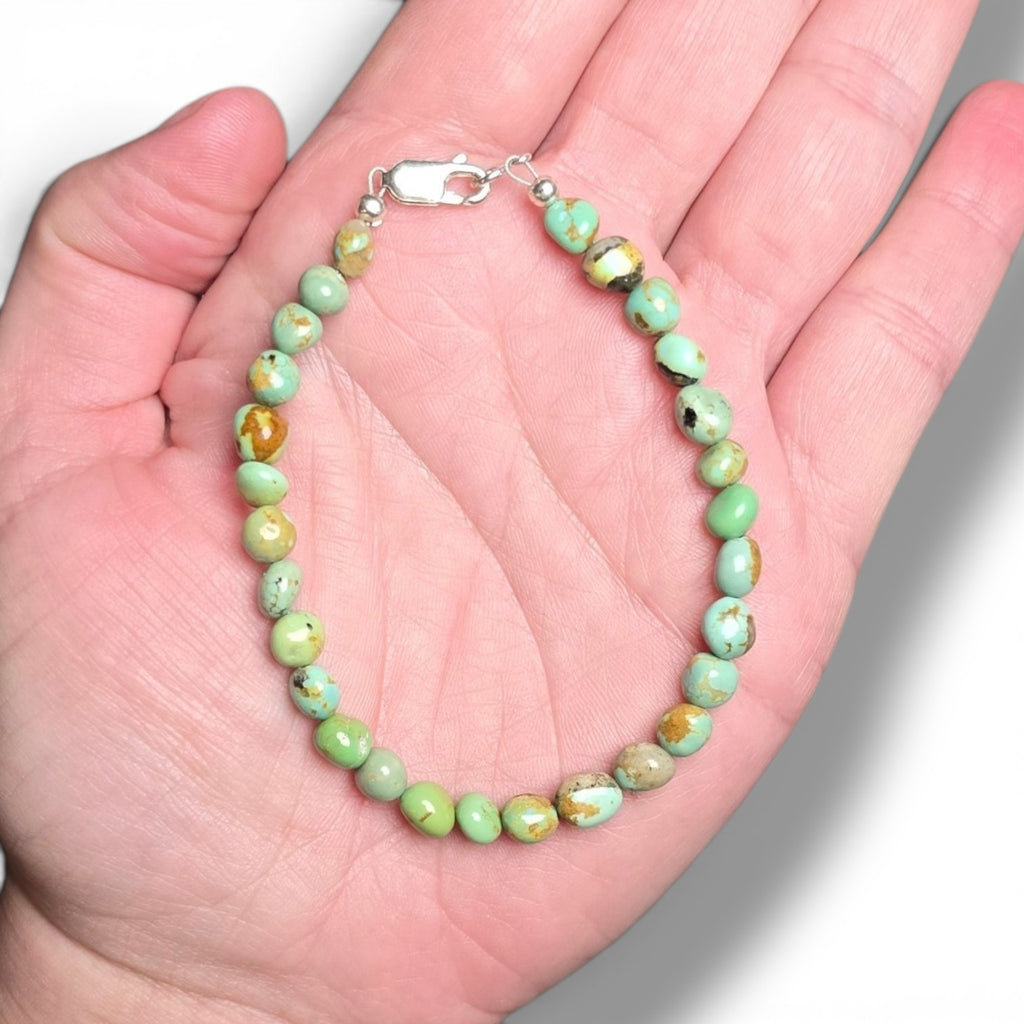 Turquoise & Sterling Bracelet 7.5 inches