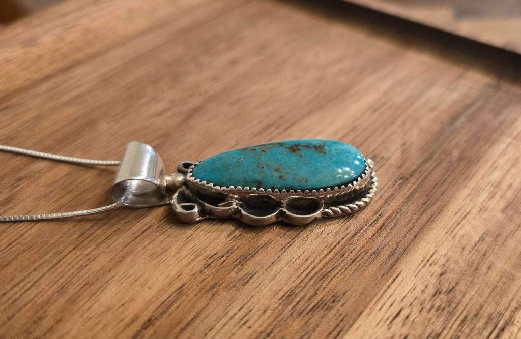 Kingman Turquoise & Sterling Pendant