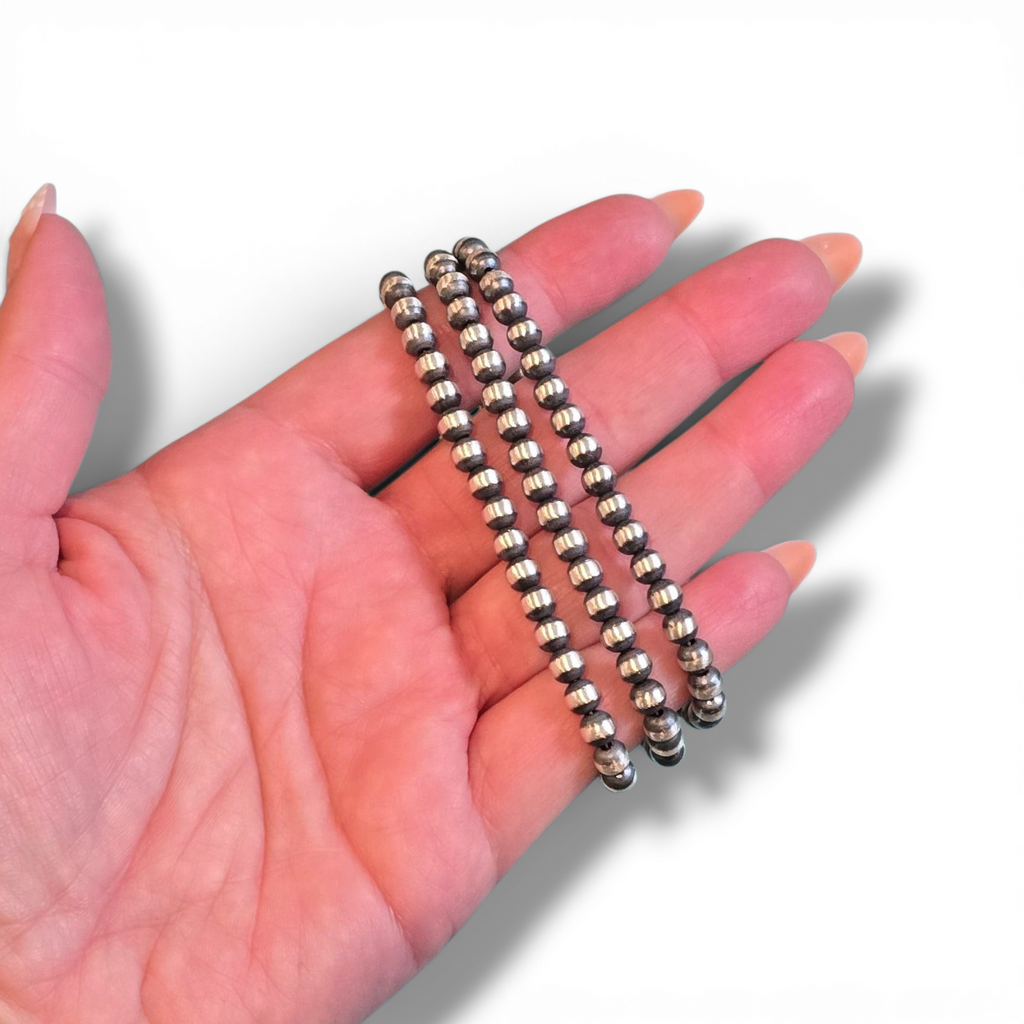 5mm Sterling Pearl Bracelet 7.5 inches (toggle clasp)