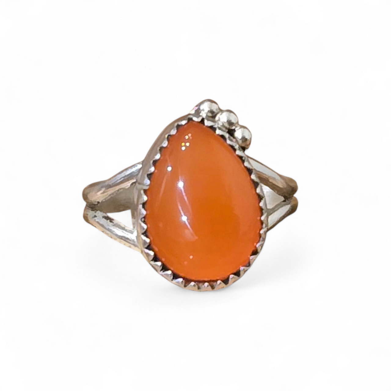 Carnelian & Sterling Ring Size 7.75