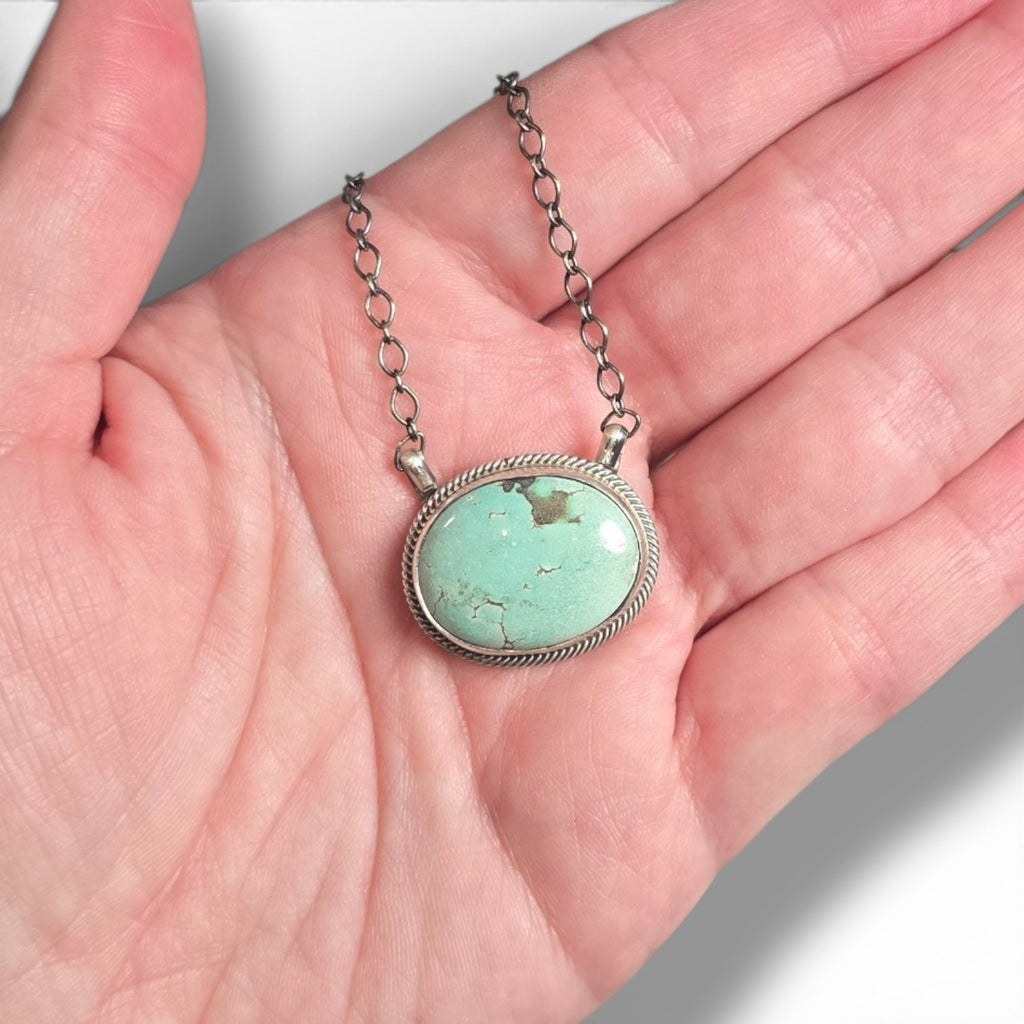 Native Made Royston Turquoise & Sterling Necklace