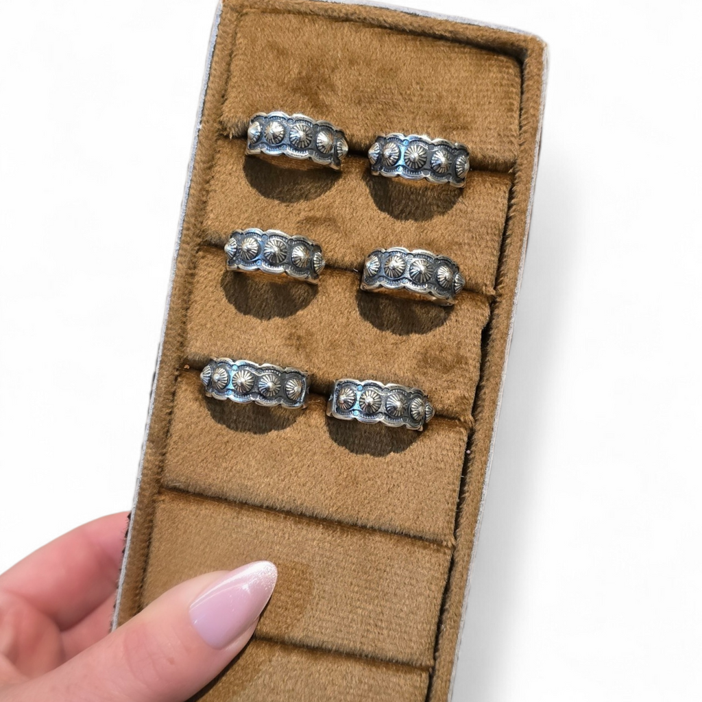 Sterling Concho Band Rings