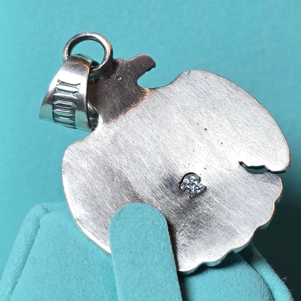 Robinson Martinez Sterling & Double Square Turquoise Pendant