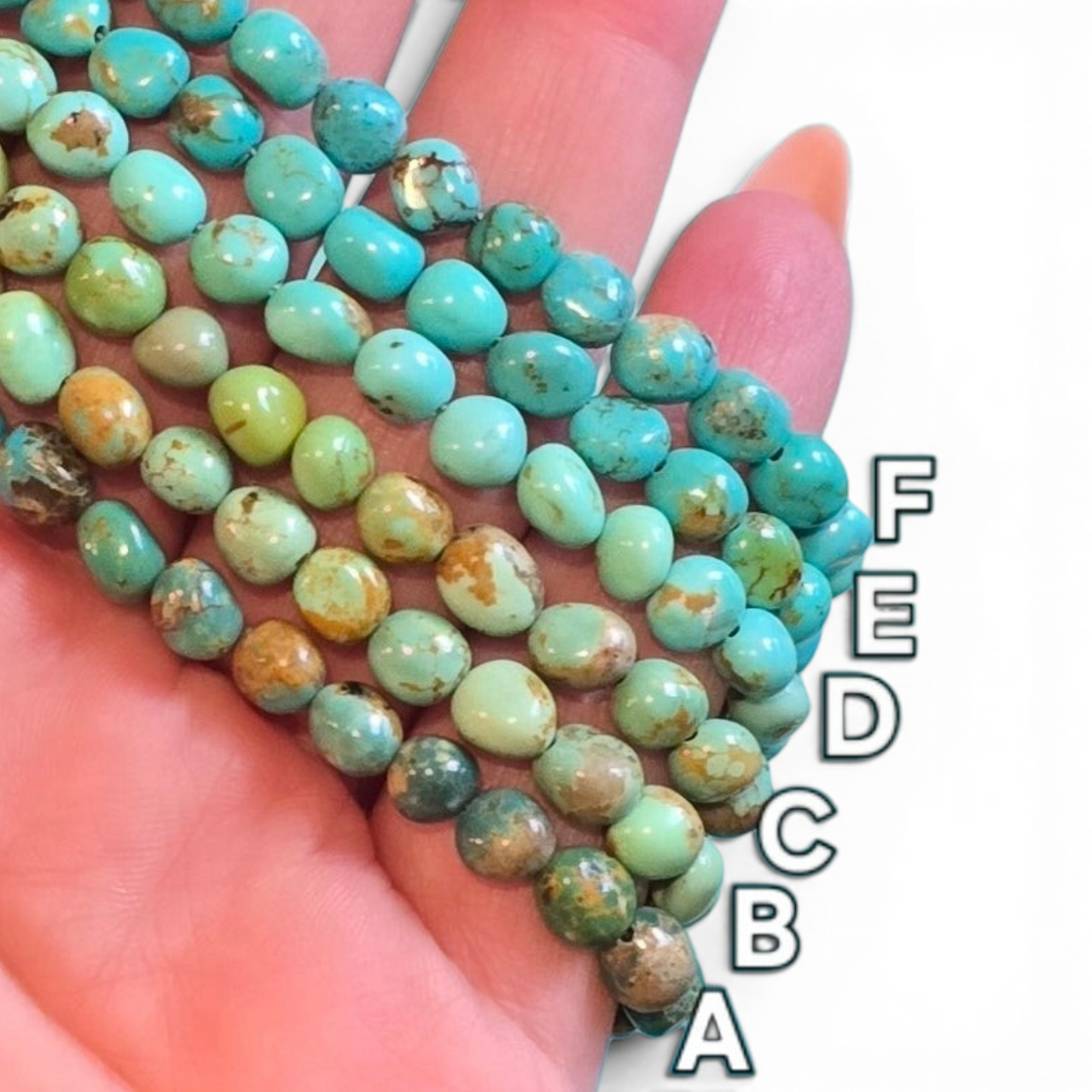 Turquoise & Sterling Bracelet 7.5 inches (lobster clasp)