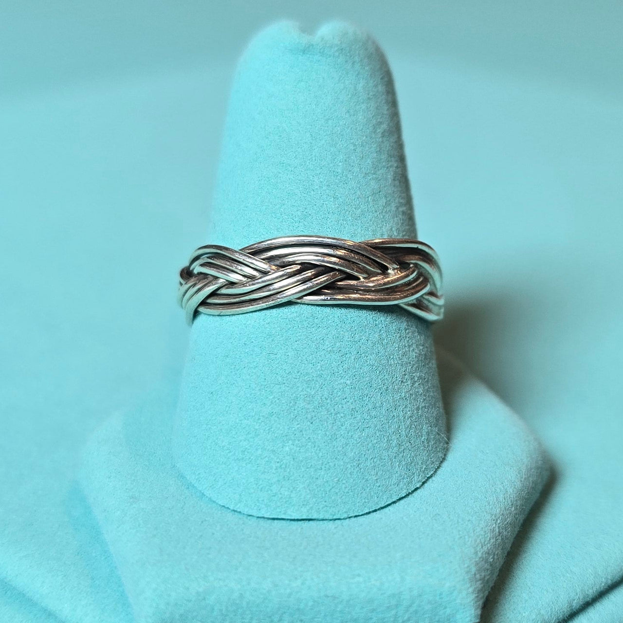 V. Tahe Sterling Rope Twist Ring Size 8.5