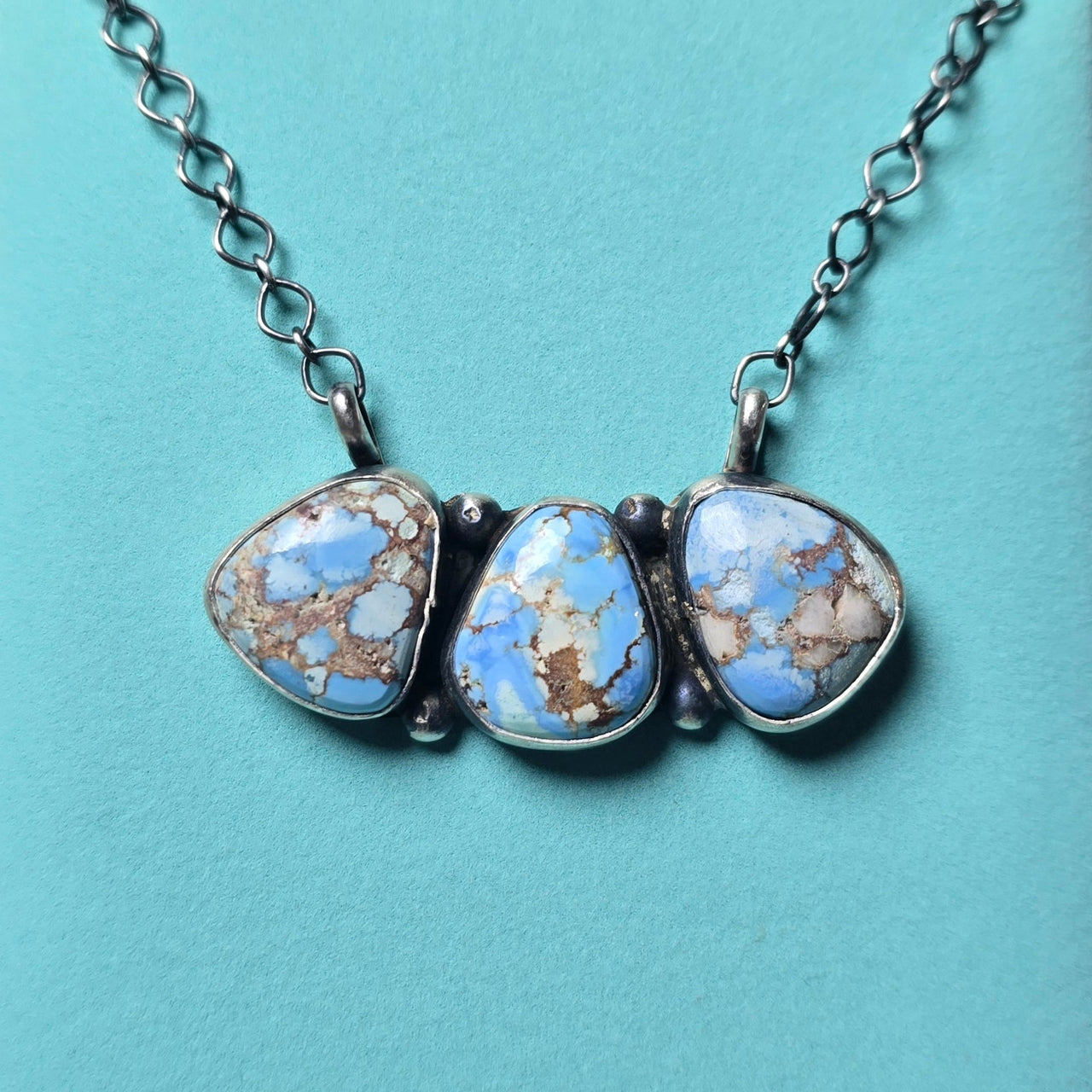 LeTricia Largo Golden Hills & Sterling Cluster Bar Necklace