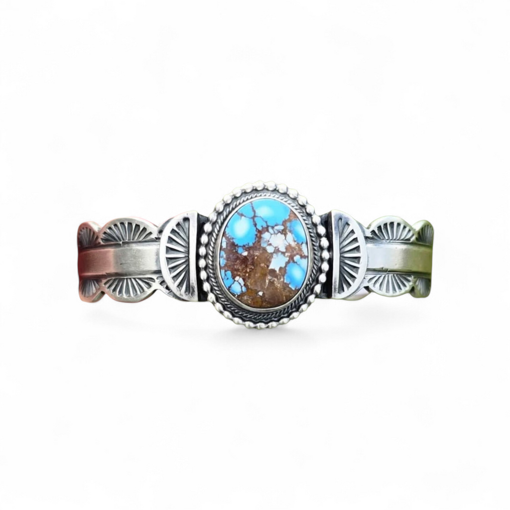 Mark Yazzie Golden Hills Turquoise & Sterling Cuff (wholesale cost)