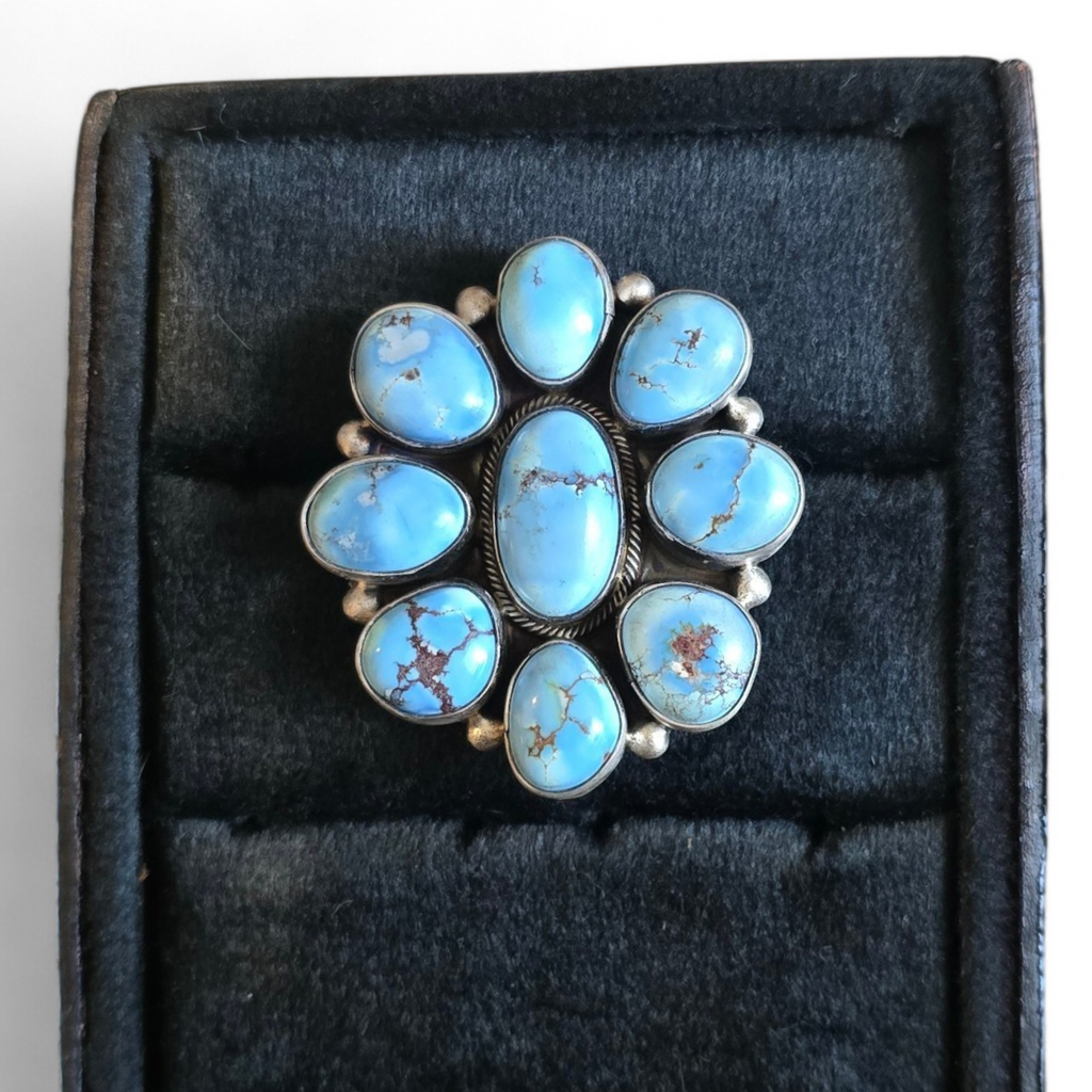 Antoinette Martinez Golden Hills & Sterling Adjustable Cluster Ring