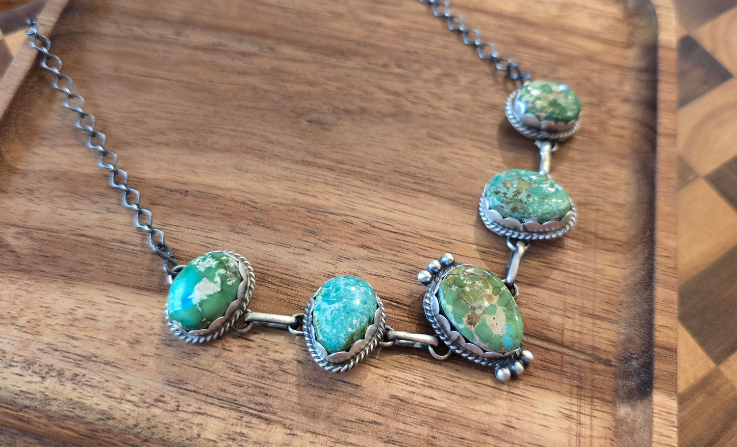 Emerald Valley Turquoise and Sterling Choker