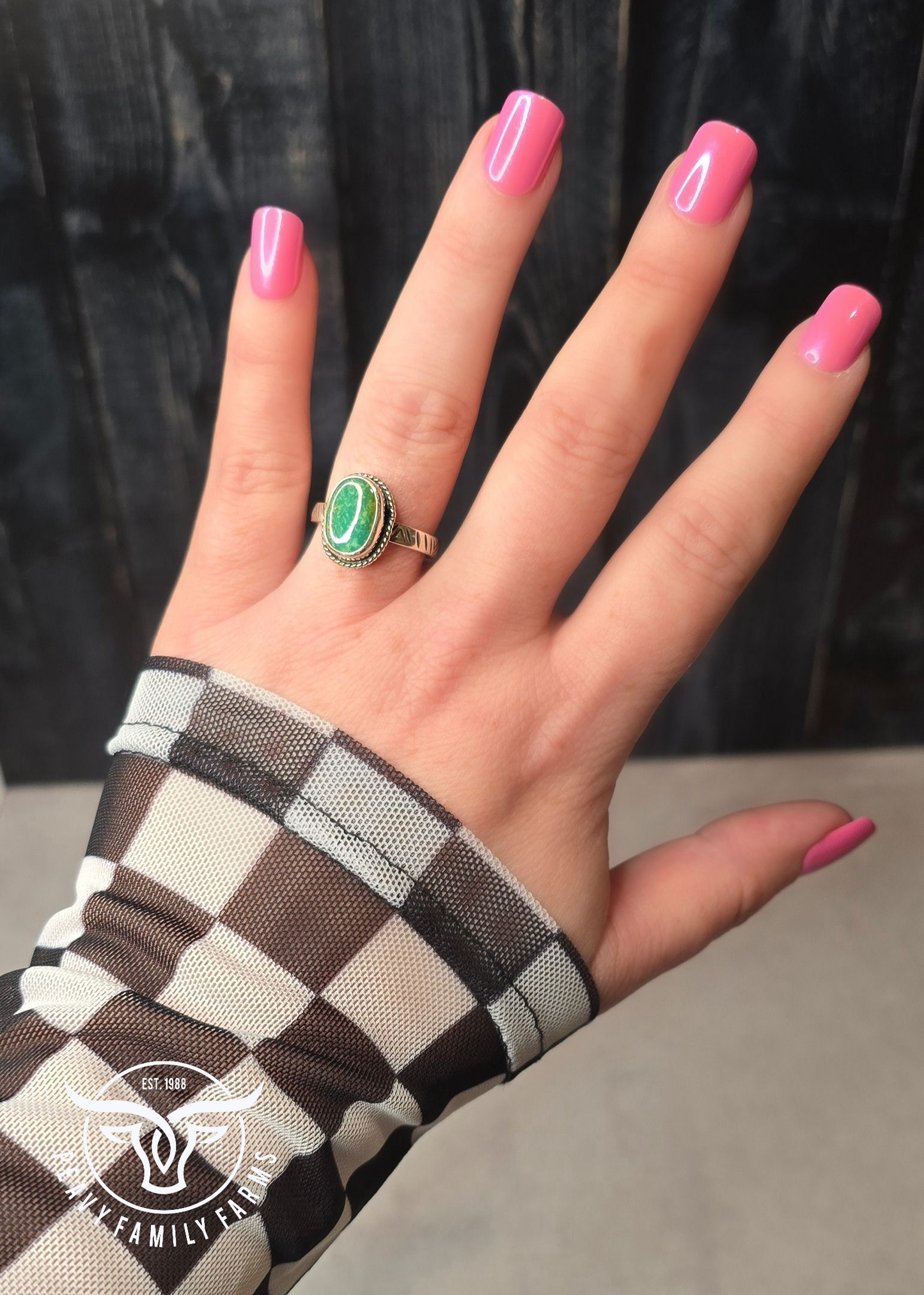 Turquoise and Sterling Ring Size 8