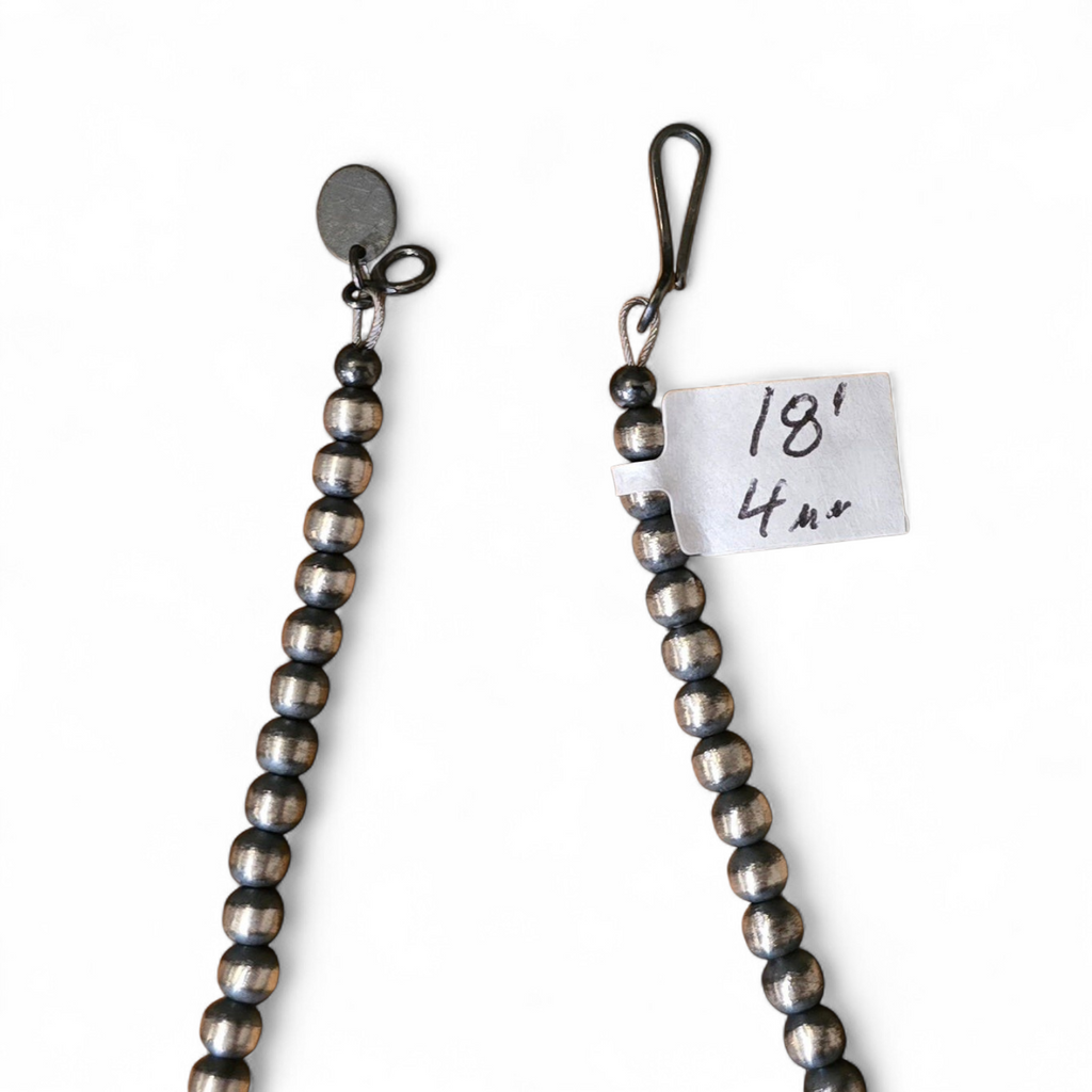 4mm Sterling Pearl Necklace (Various Lengths)