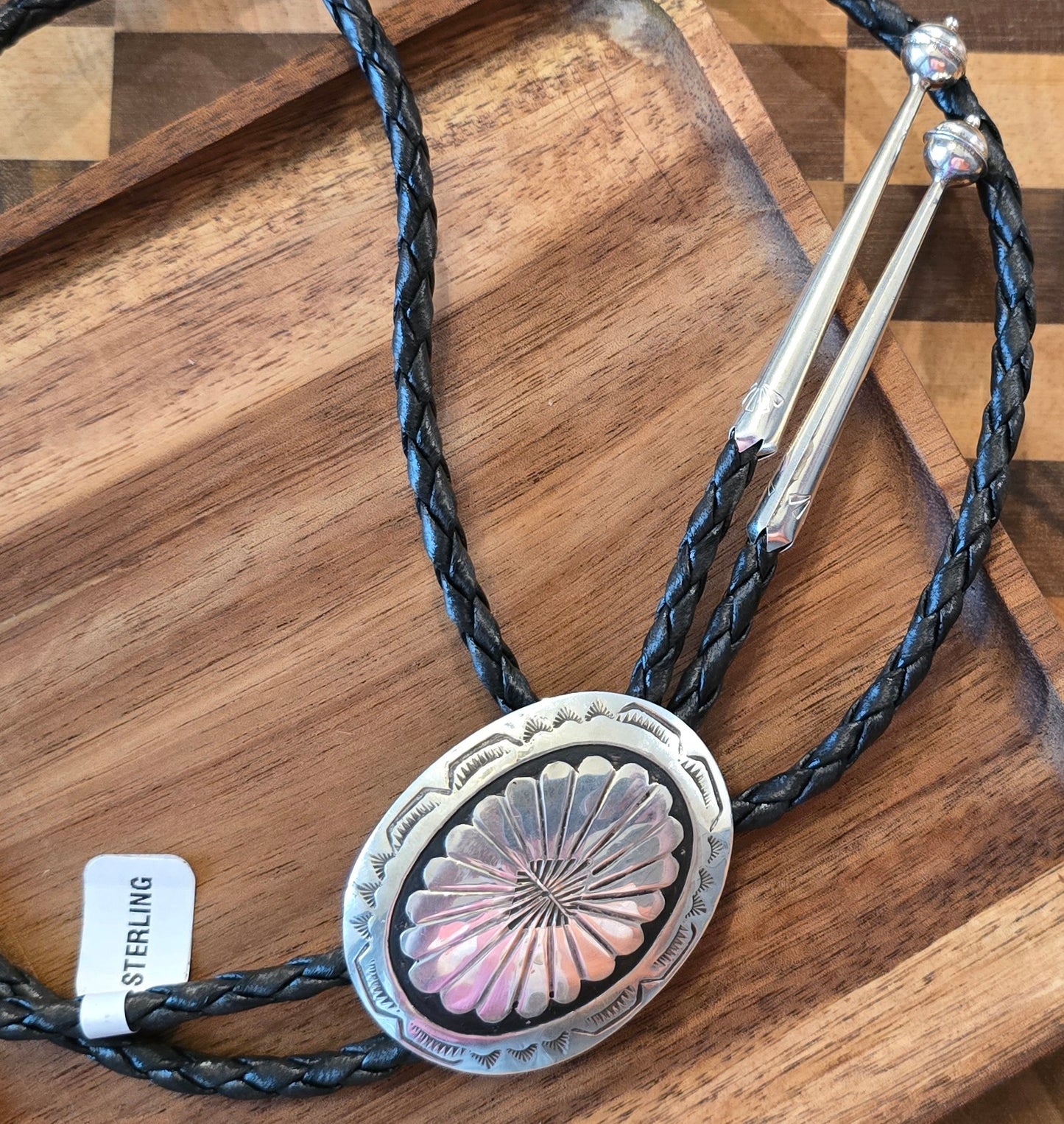 Leather and Sterling Bolo
